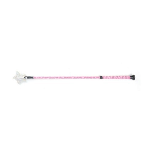 Chicote rosa com desenho em espiral e estrela