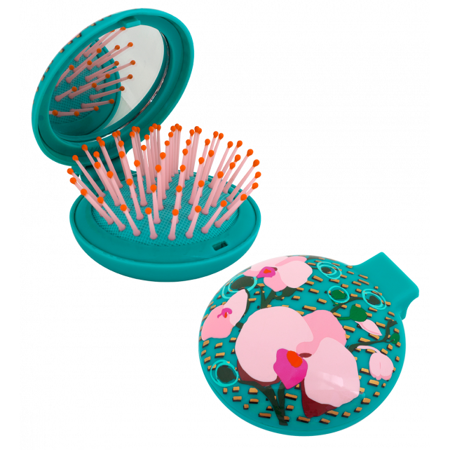Brosse à cheveux avec miroir - Lady Retro