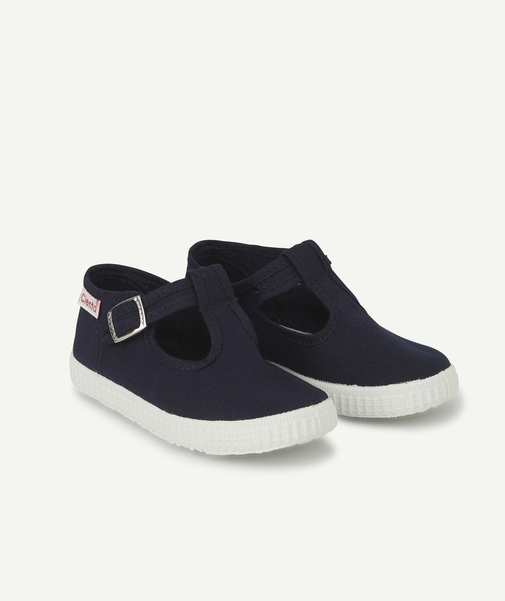 CIENTABASKETS EN TOILE OUVERTES GARÇON BLEU MARINE