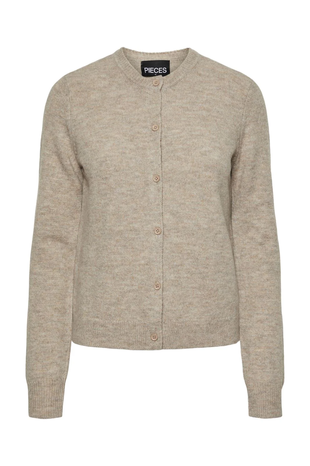 Pieces Pcmalou Ls Knit Cardigan 4635853 taupe gray melange