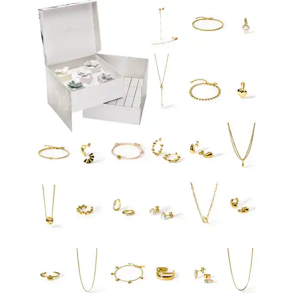 Schmuck Adventskalender Gold 2024