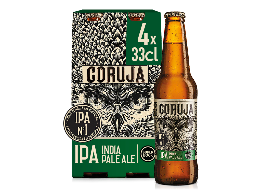 CERVEJA SUPER BOCK CORUJA IPA 4X0.33L