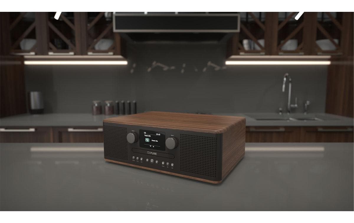 DAB+ Radio Classic C-D6 Walnuss/Schwarz<br>DAB+ Radio mit CD-Player