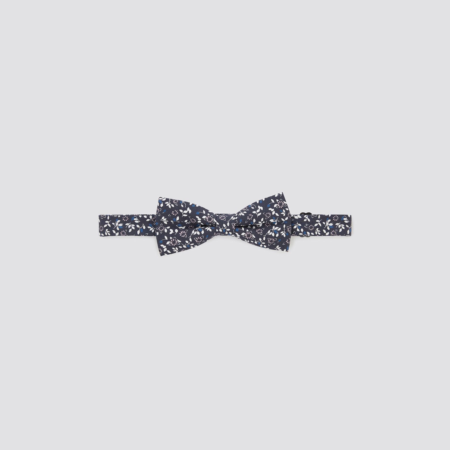 Nœud papillon fleuri Bleu foncé