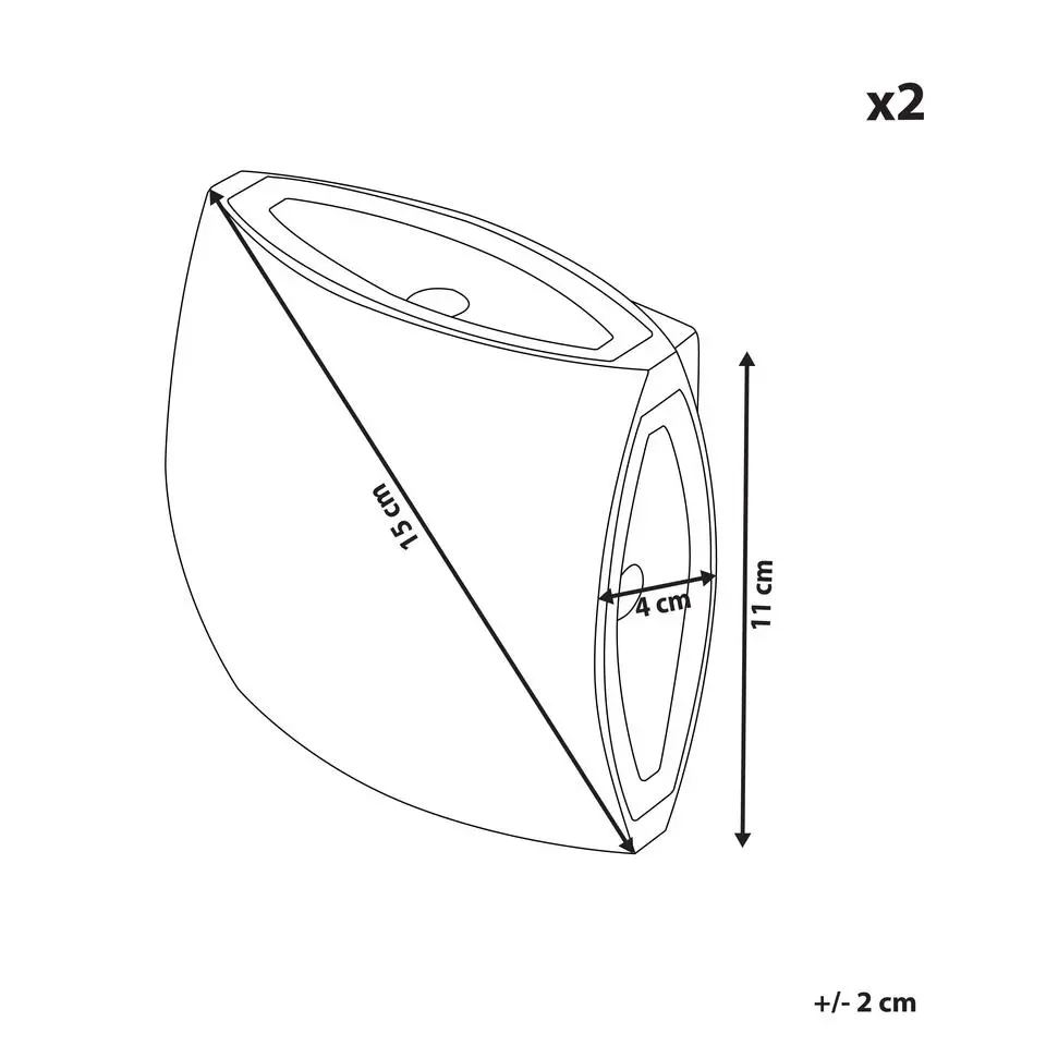 RAMAPO - Wandlamp set van 2 - Zwart - Aluminium