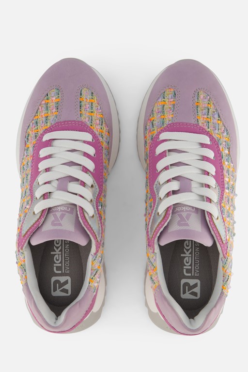 Rieker Evolution Sneakers paars Textiel