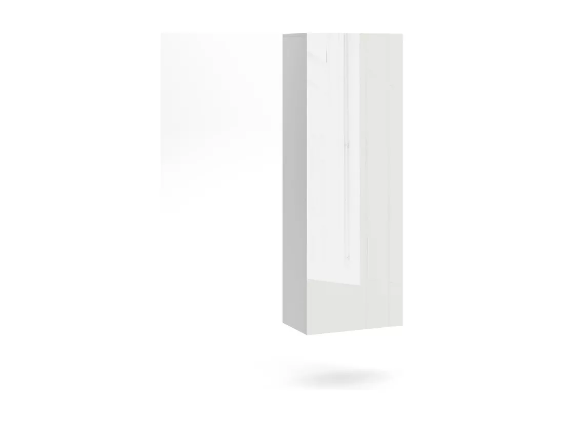 Colonne suspendu design NEVER, 1 porte, 40cm, blanc