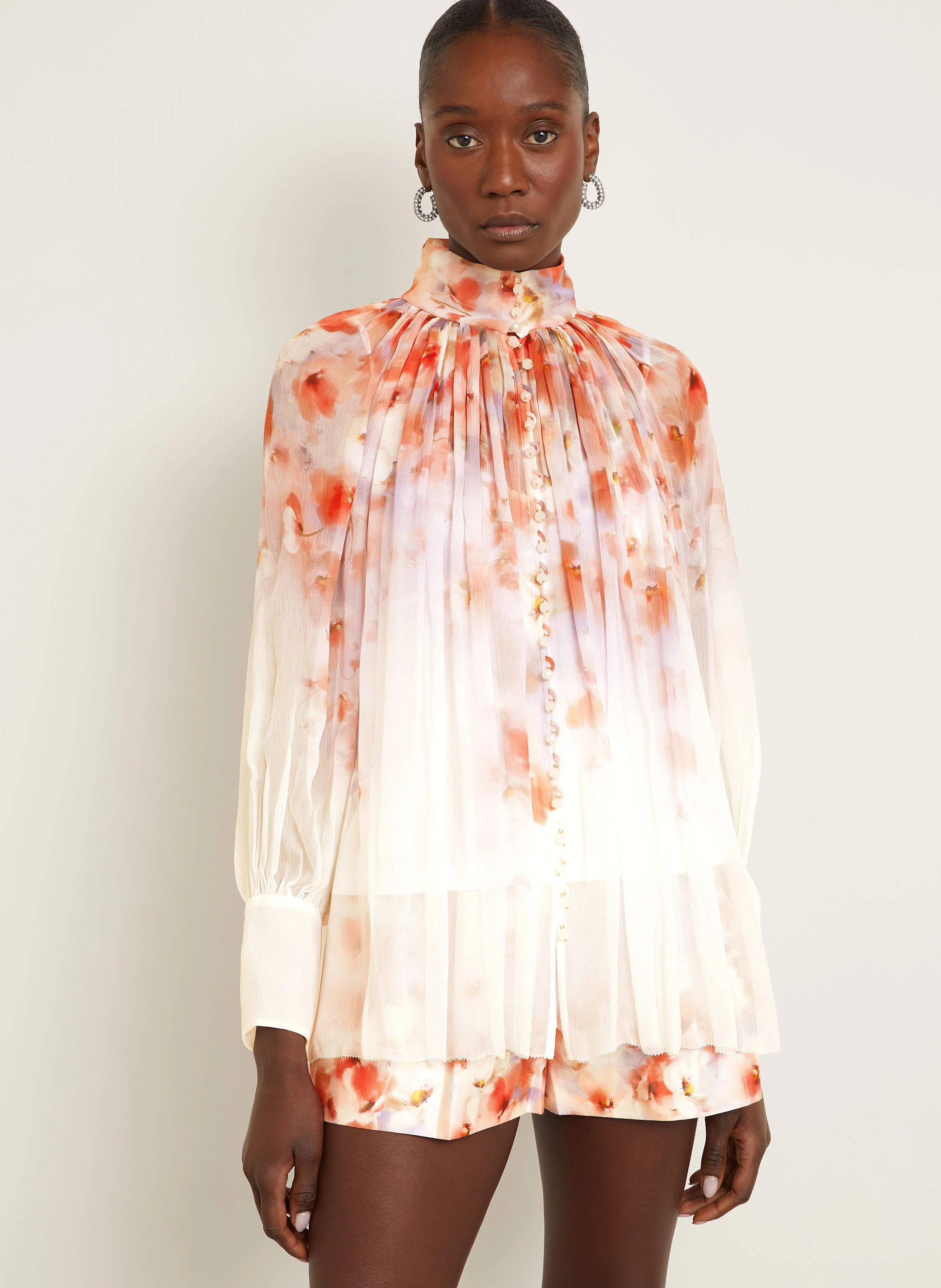 ZIMMERMANN Bluse mit Schmuckperlen