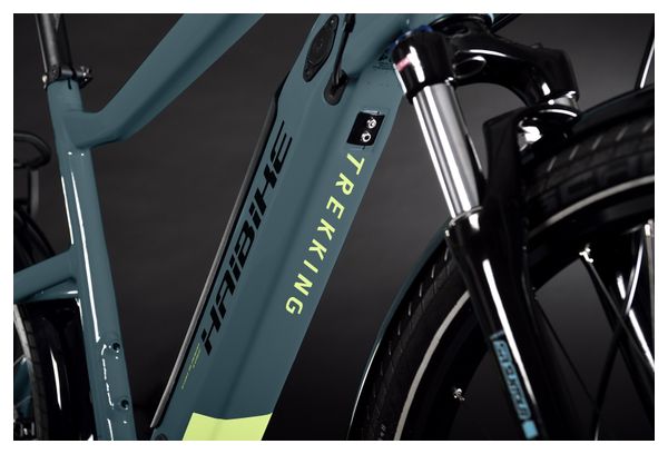 VTC Électrique Haibike Trekking 5 i500Wh Shimano Alivio M3100 9V Bleu / Jaune Canary 2022