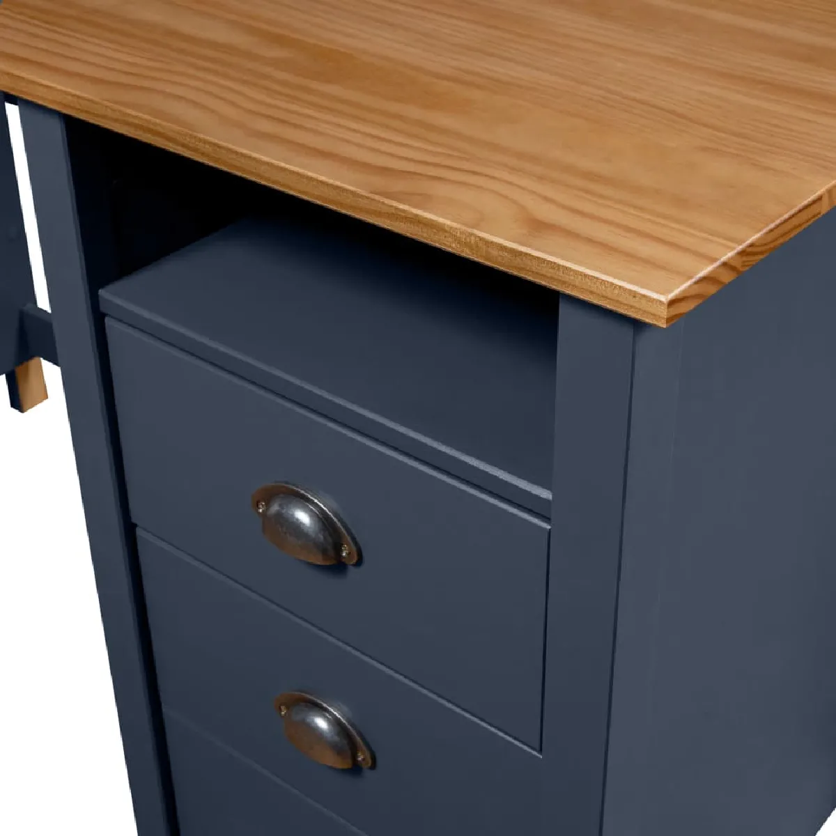 Helloshop26 Bureau Hill pin gris 120 cm