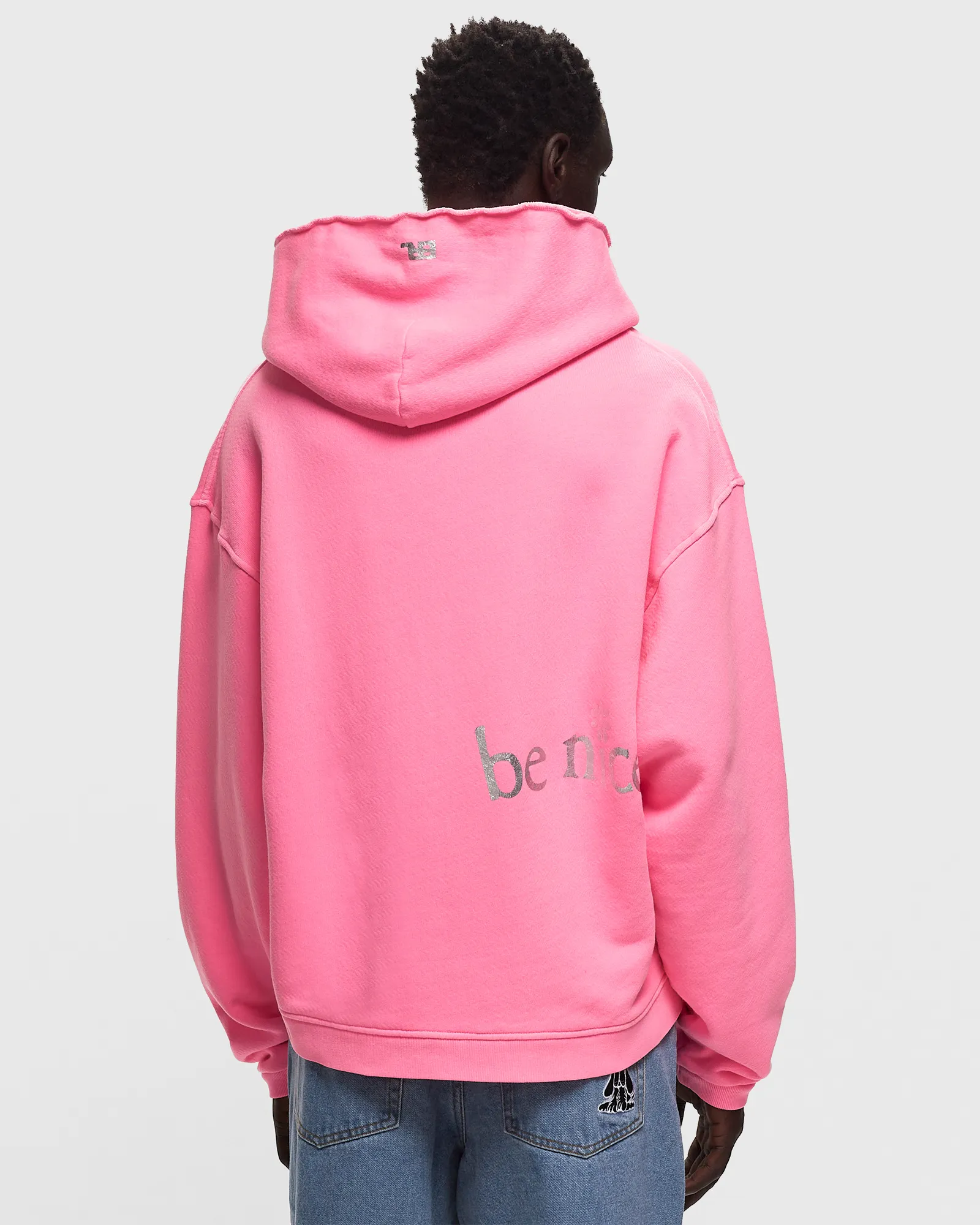 ERL SILVER PRINTED VENICE HOODIE KNIT
