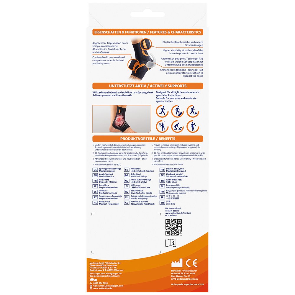 VoltActive Sprunggelenkbandage Rechts S