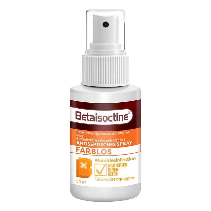Betaisoctine 1 mg / ml + 20 mg / ml Spray z.Anw.a.d.H., 50 ml