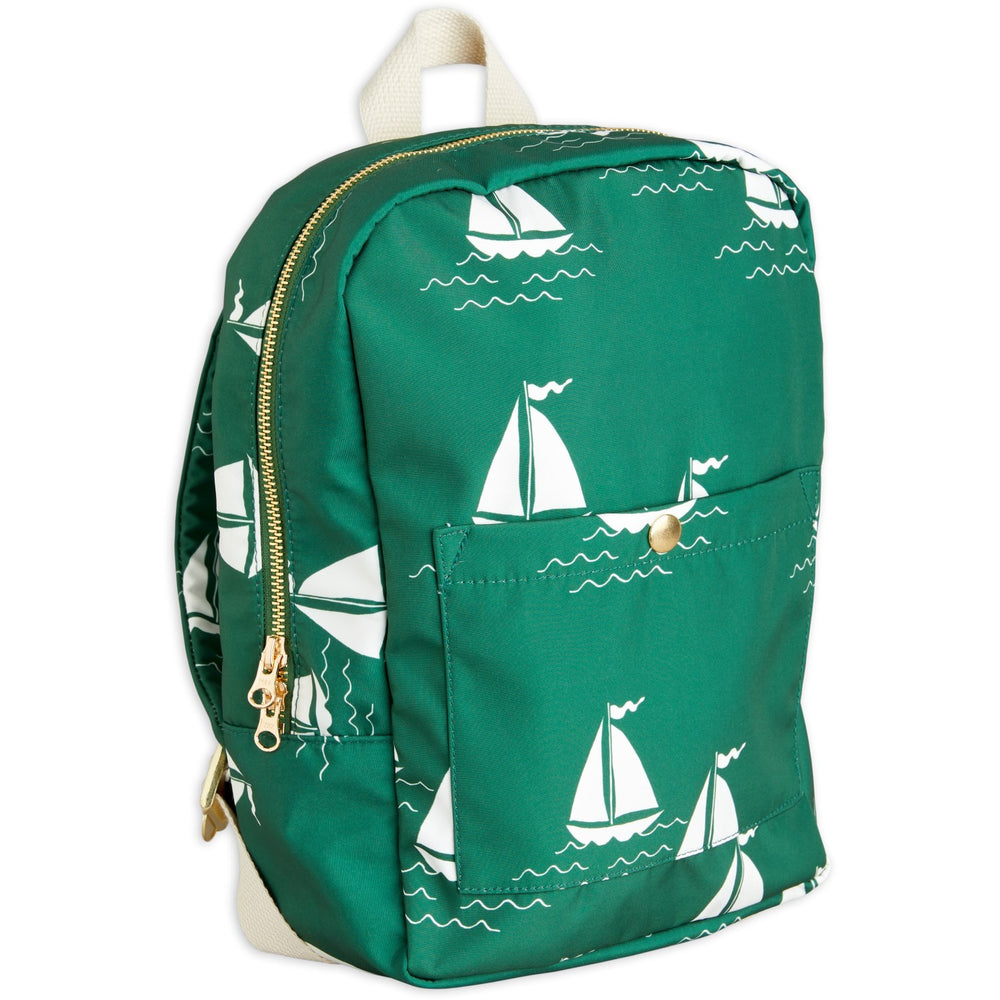 Køb Mini Rodini Green Sailing Boats AOP Rygsæk