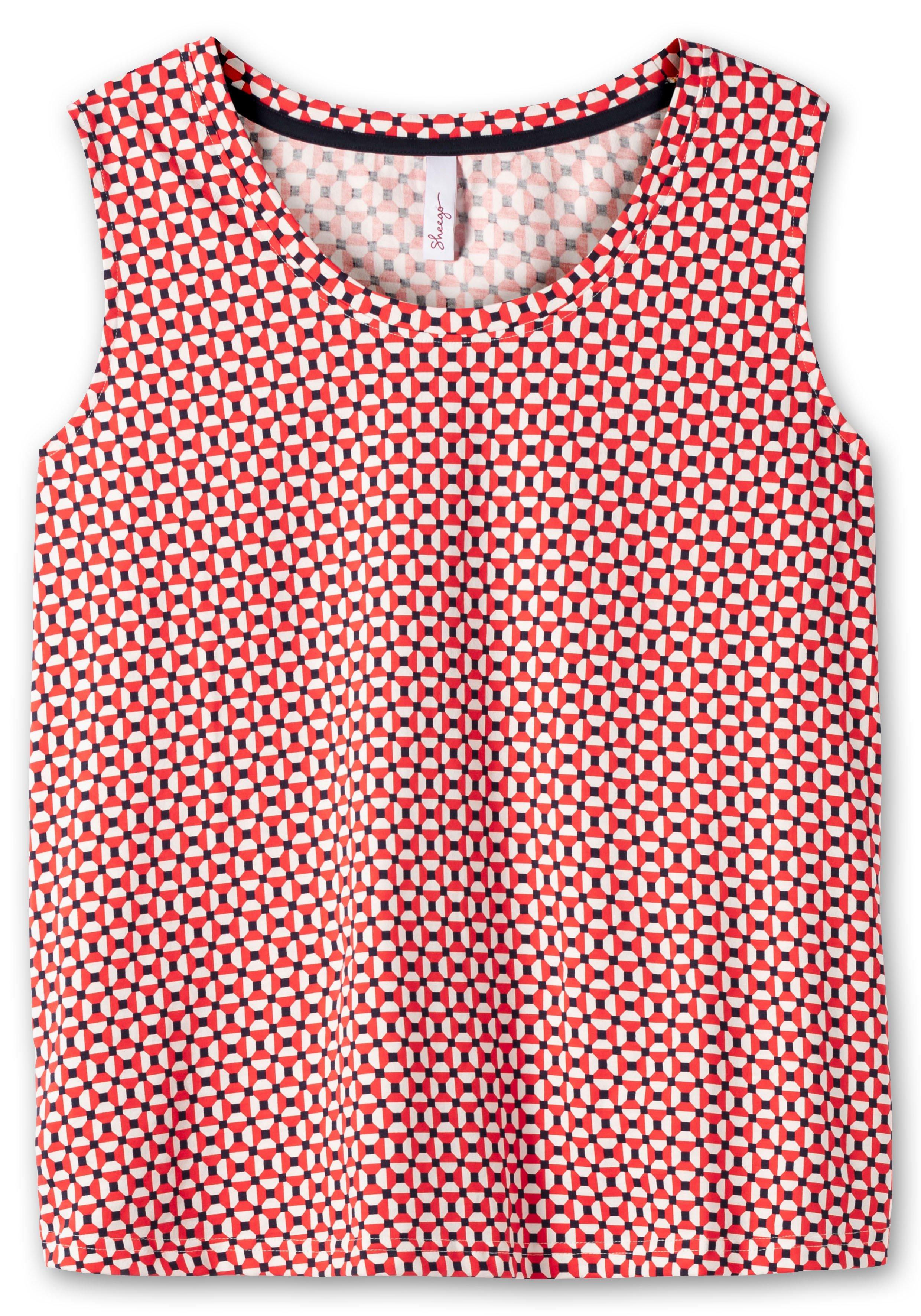Top mit grafischem Muster, aus Baumwolljersey