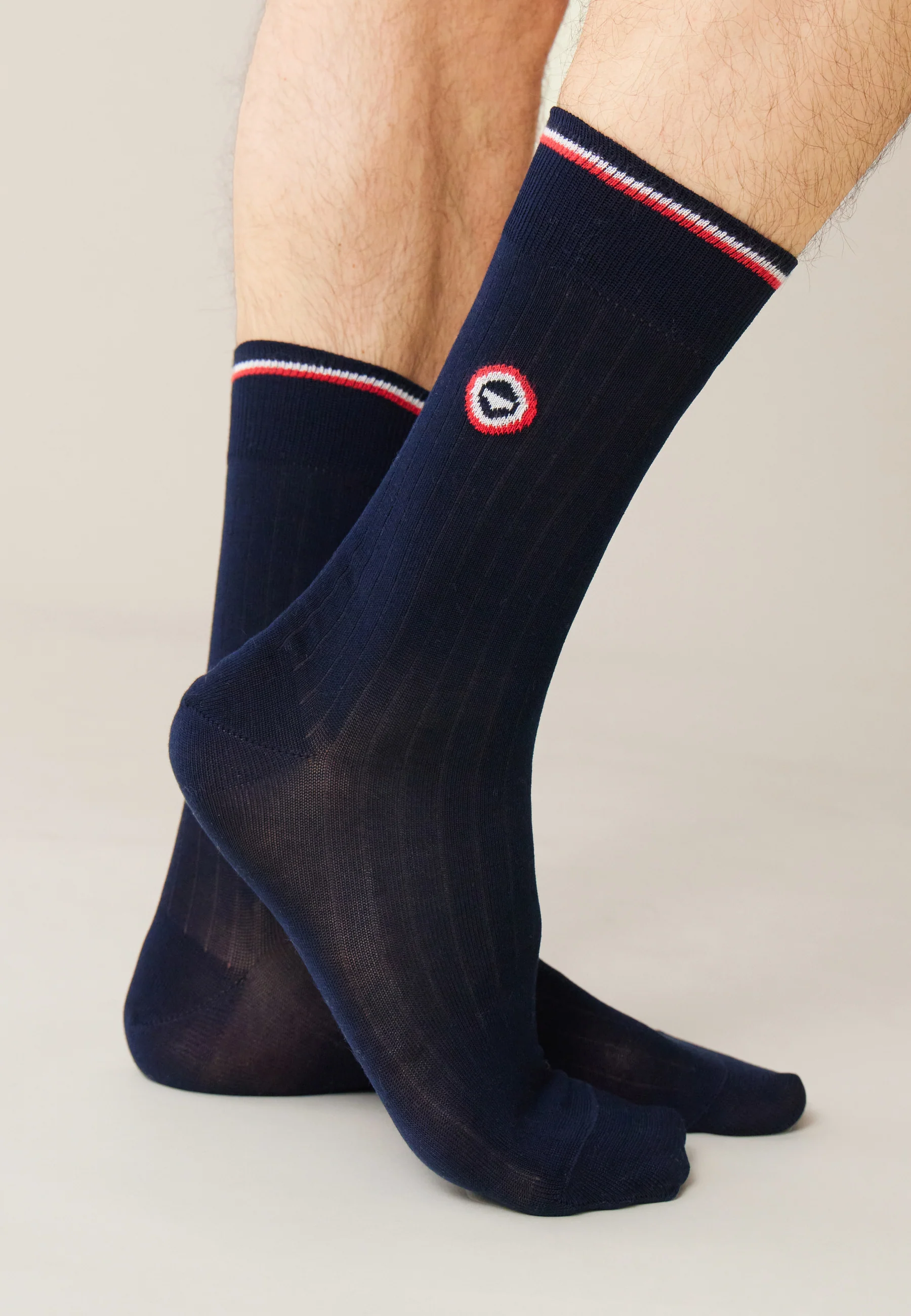Chaussettes mi-hautes en fil d'Ecosse-Nessy Marine