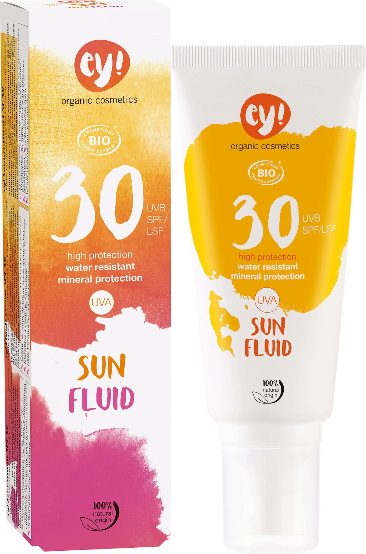 ey! organic cosmetics  Sun Fluid SPF 30, 100 ml