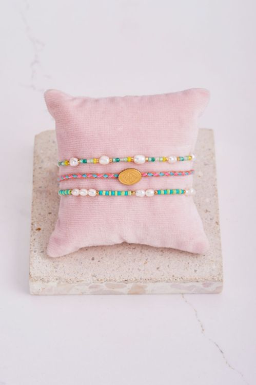 Candy roze multikleur armband très belle
