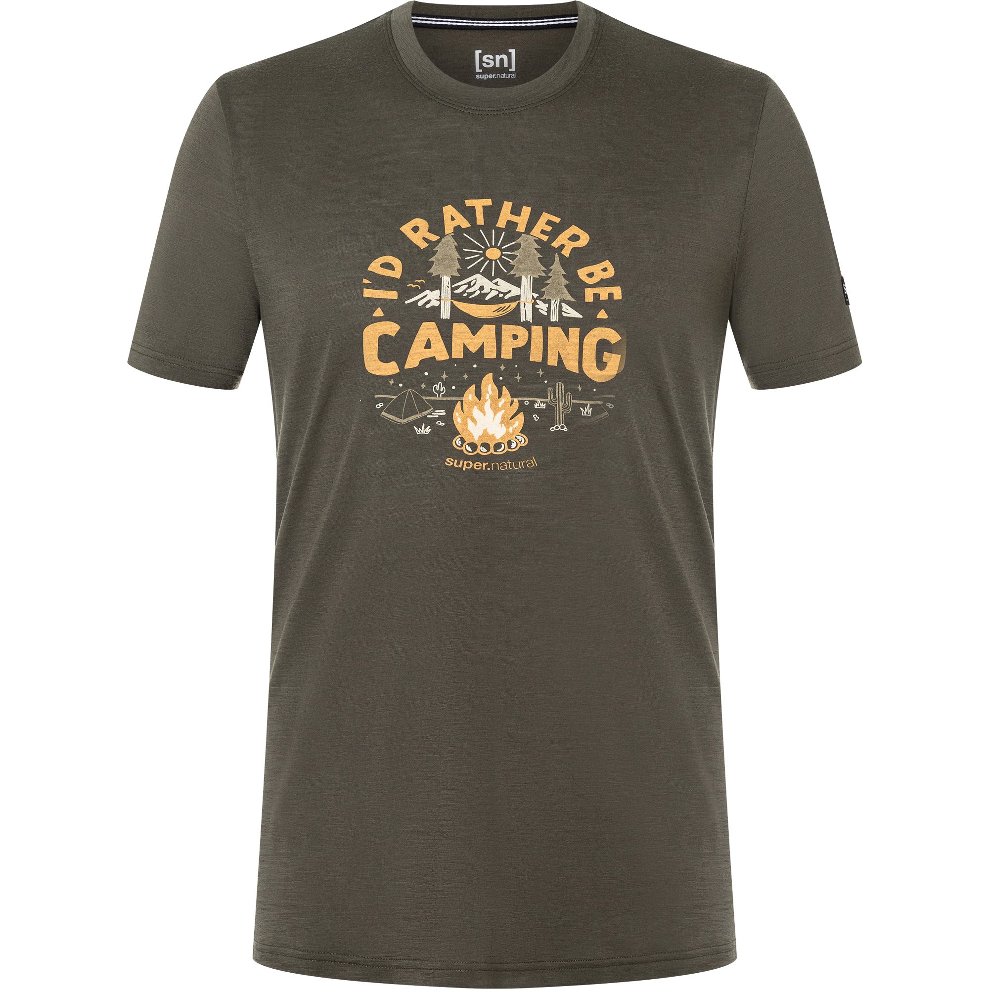 super.natural No Glamping T-Shirt Herren black ink