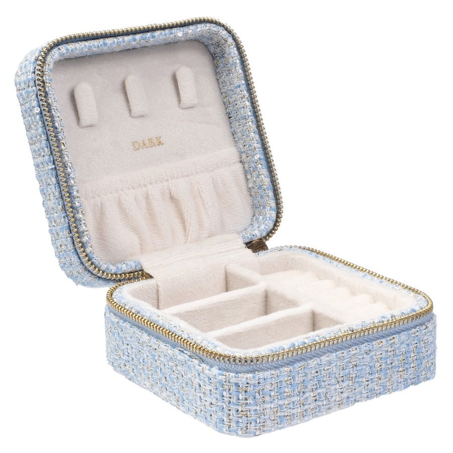 DARK Tweed Jewellery Box Mini Light Blue
