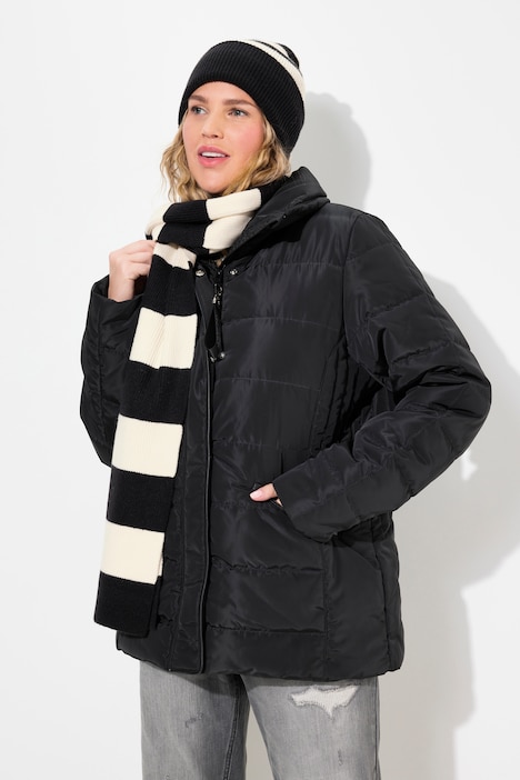 Steppjacke mit leichter Wattierung, Stehkragen, Eingriffstatschen, langarm