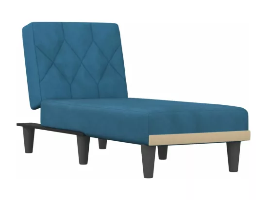 Prolenta Premium - Chaise longue bleu velours