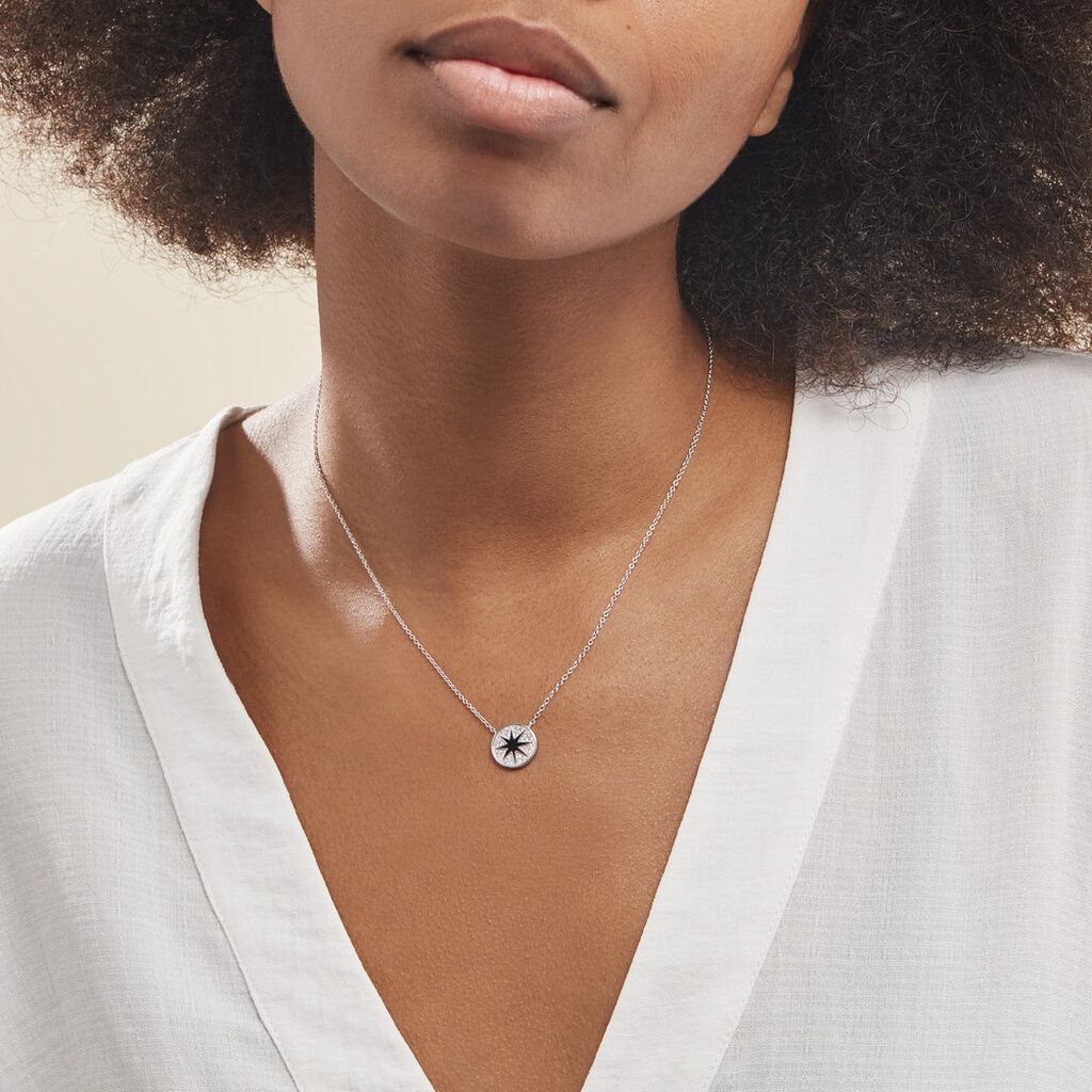 Collier Argent Winston Oxydes De Zirconium