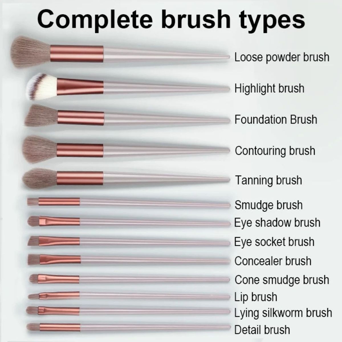 Make up Pinsel Set 13 tlg Schminkpinsel Kosmetikpinsel Lidschatten Kosmetik Neu