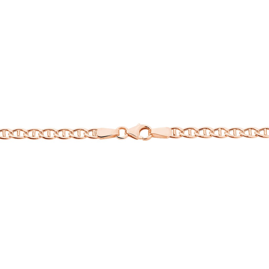 Bracelet Capucin Maille Marine Plate Or Rose