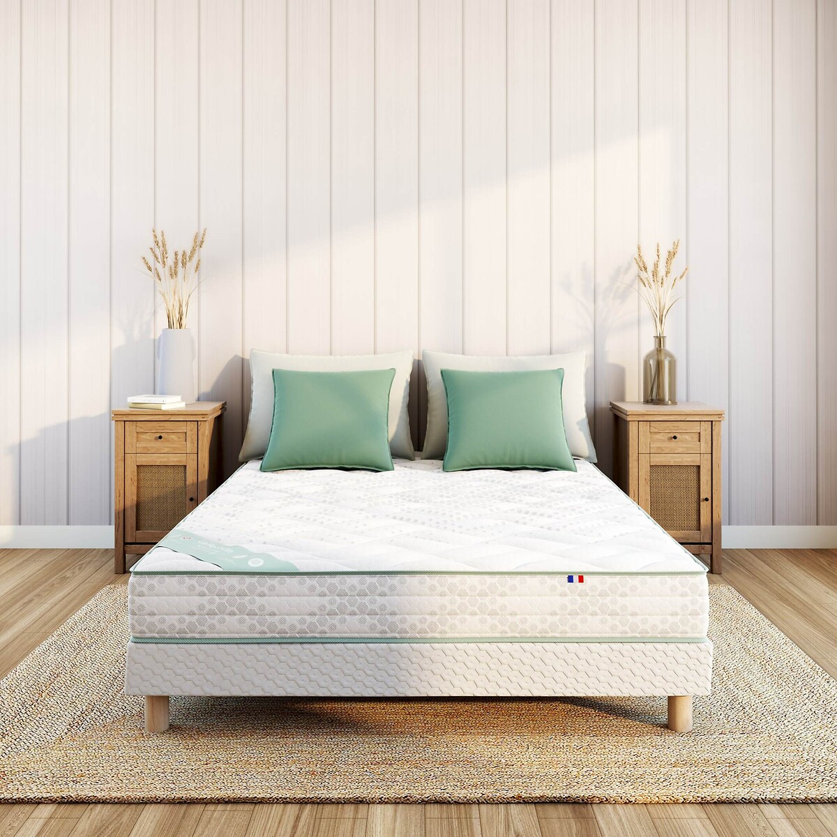 LA REDOUTE INTERIEURS<br>Box spring com 12 ripas