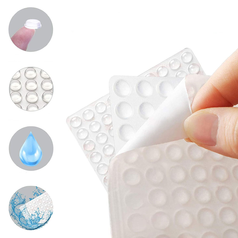 (316-tlg. Set) Tür Puffer Anschlagdämpfer Möbelpuffer Wandschoner Selbstklebend Rund   Eckig - Transparent