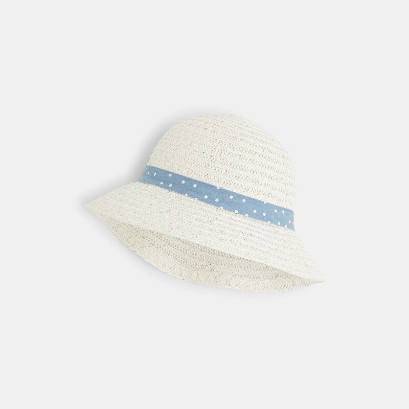 Chapeau cloche fil argenté blanc bébé fille Blanc