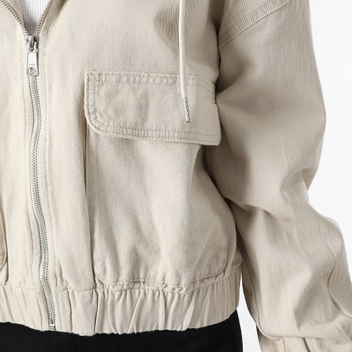 Veste Zippée Capuche Femme Kenzie Beige