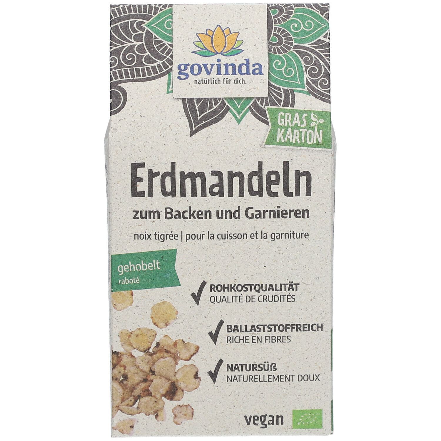 Govinda Bio Erdmandel-Blättchen gehobelt