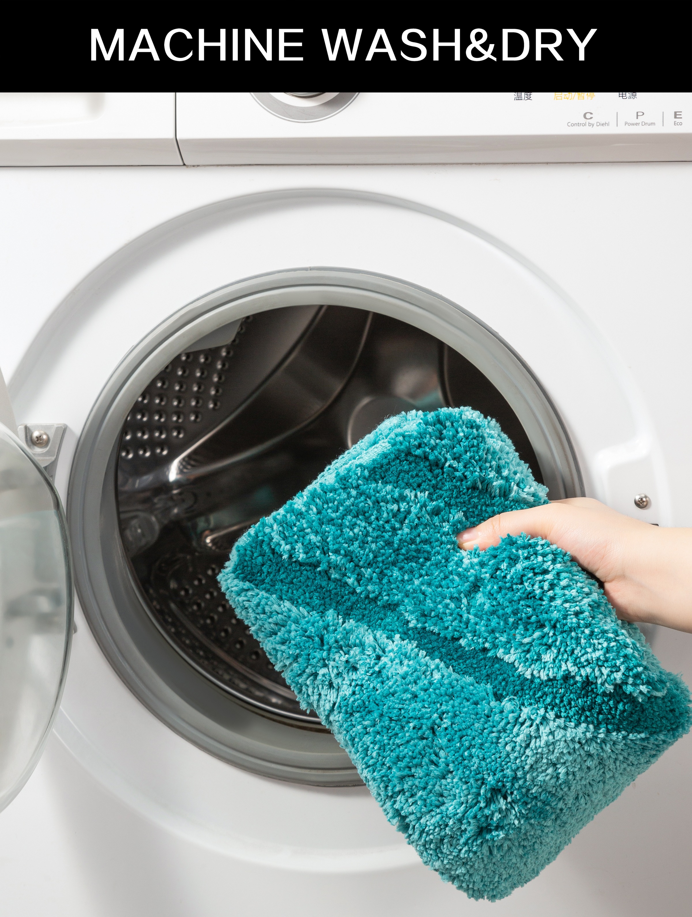 GOODproduct Badematte »Josie, Badvorleger, Badezimmer Teppich« Höhe 20 mm rutschhemmend beschichtet fussbodenheizungsgeeignet | schnell trocknend | strapazierfähig Badteppich, Badematten, rechteckig, rund & als 3-tlg. Set erhältlich