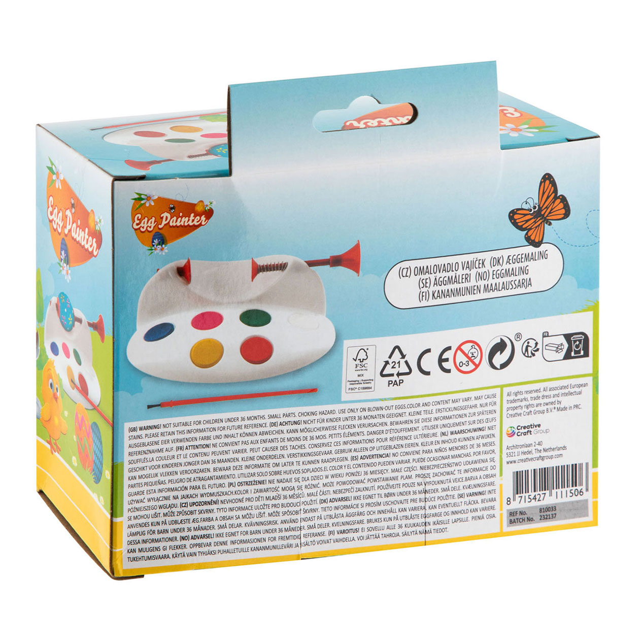 Eierverfmolen met Verf en Penseel