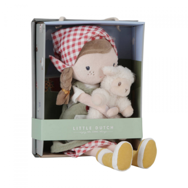 Little Dutch Knuffelpop Boerin Rosa Met Schaap - 35 cm