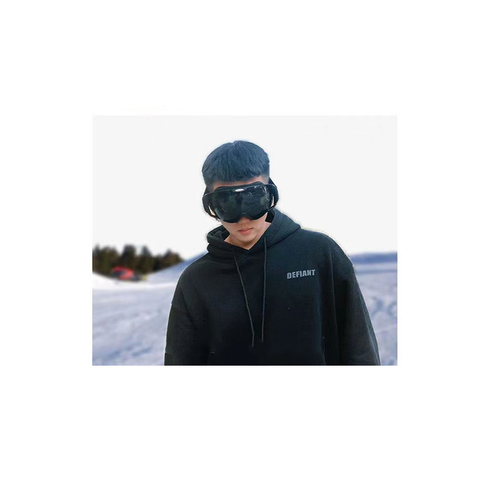 Motocross Brille Ski Sportbrille mit UV-Schutz - Schwarz / Silber