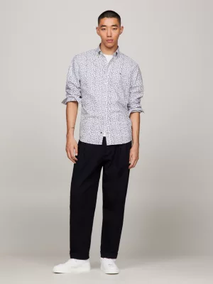 Camisa Oxford Floral de Corte Regular