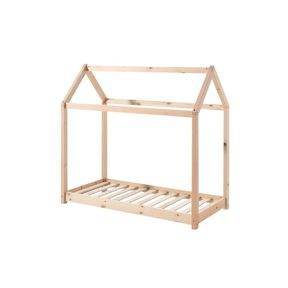Vipack peuterbed huisje Cabane - hout - 70x140 cm
