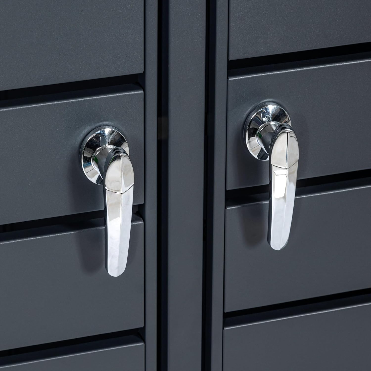 Zelsius Mülltonnenbox 2er Mülltonne mit abgerundetem Deckel | 120-240 Liter | Anthrazit RAL7016 | inkl. Erweiterungsmöglichkeiten | Mülltonnenhäusschen, Mülleimerboxen, 2 Tonnen, Aufbewahrungsbox
