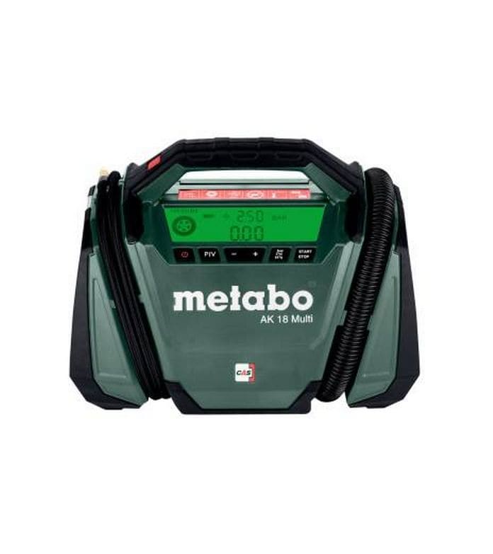 Metabo Akku-Kompressor AK 18 Multi Solo Akkubetriebener Multifunktionskompressor mit einer Abgabeleistung von 16 l/min