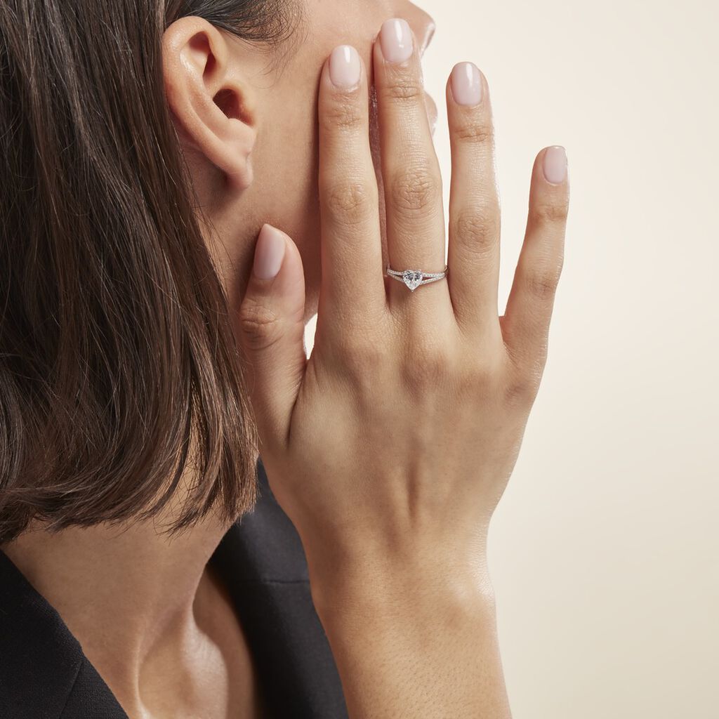 Bague Or Blanc Zandra Oxyde De Zirconium