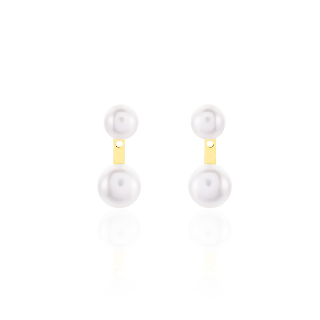 Bijoux D'oreilles Seona Or Jaune Perle De Culture
