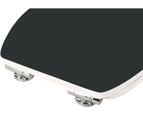 form&style toiletzitting Kleur Edge zwart met soft-close mechanisme