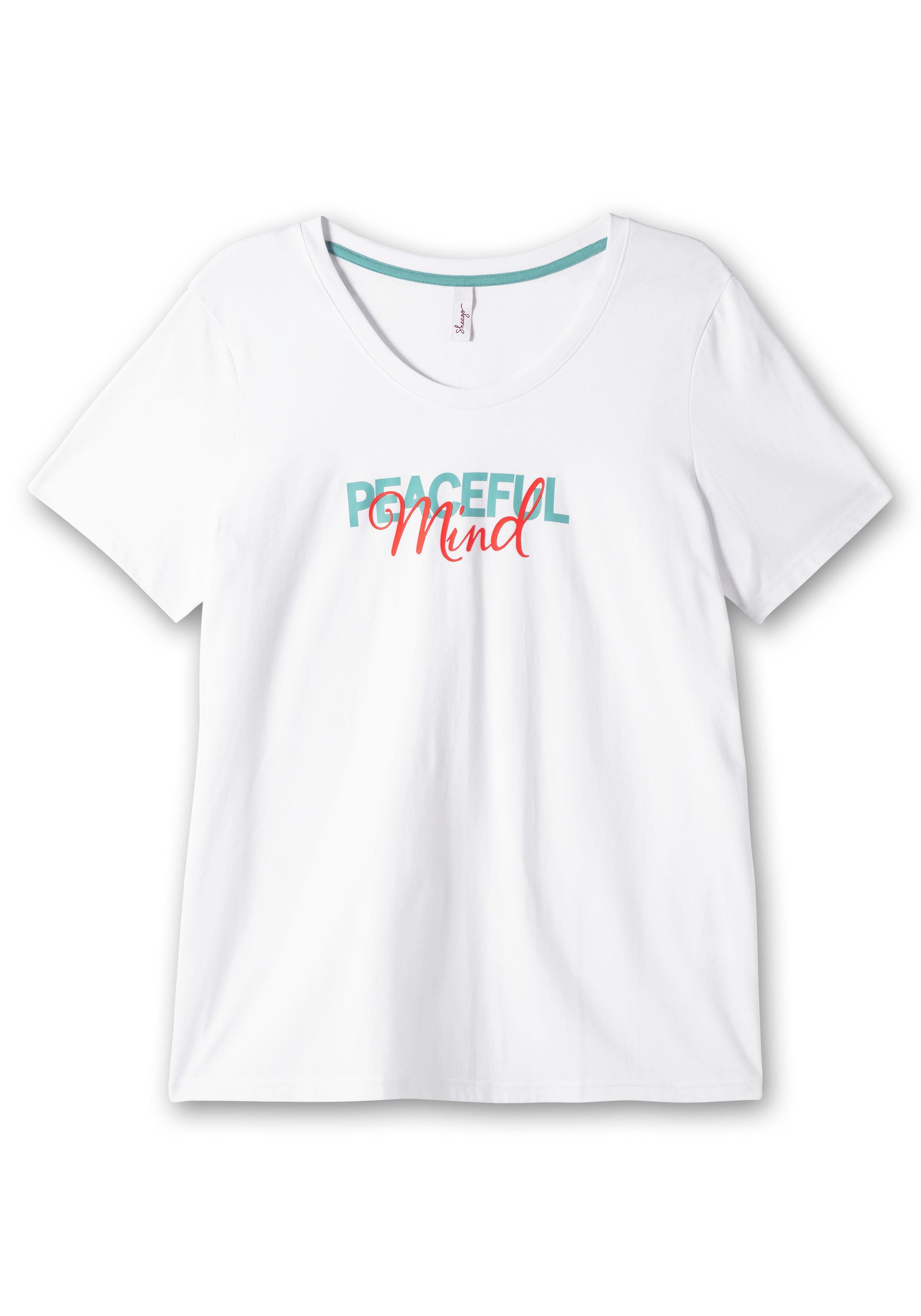 T-Shirt mit Statement-Frontdruck