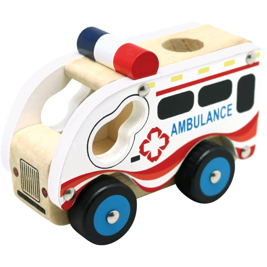 Bino Holzauto Krankenwagen