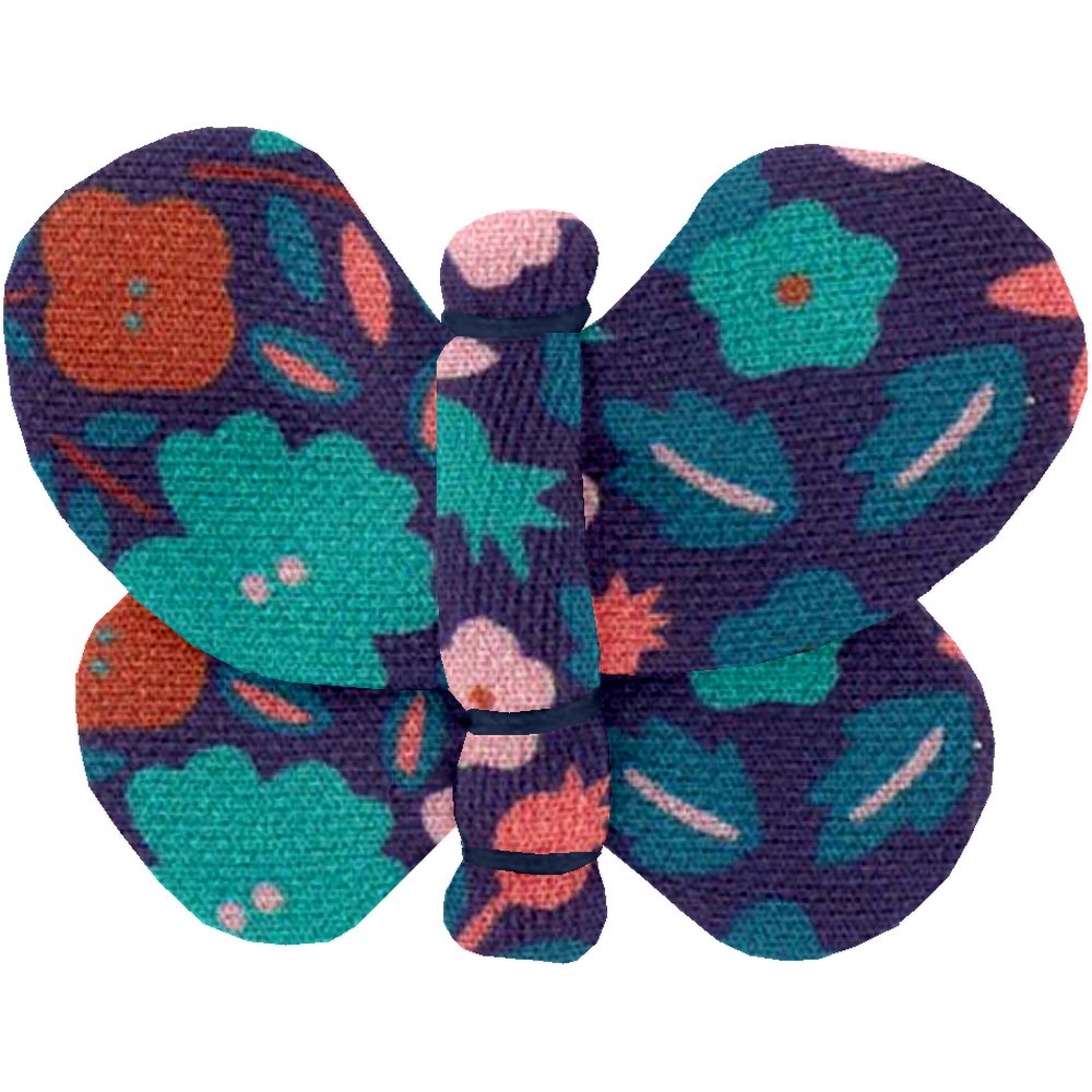 Barrette Petit Papillon Huppette Fleurie