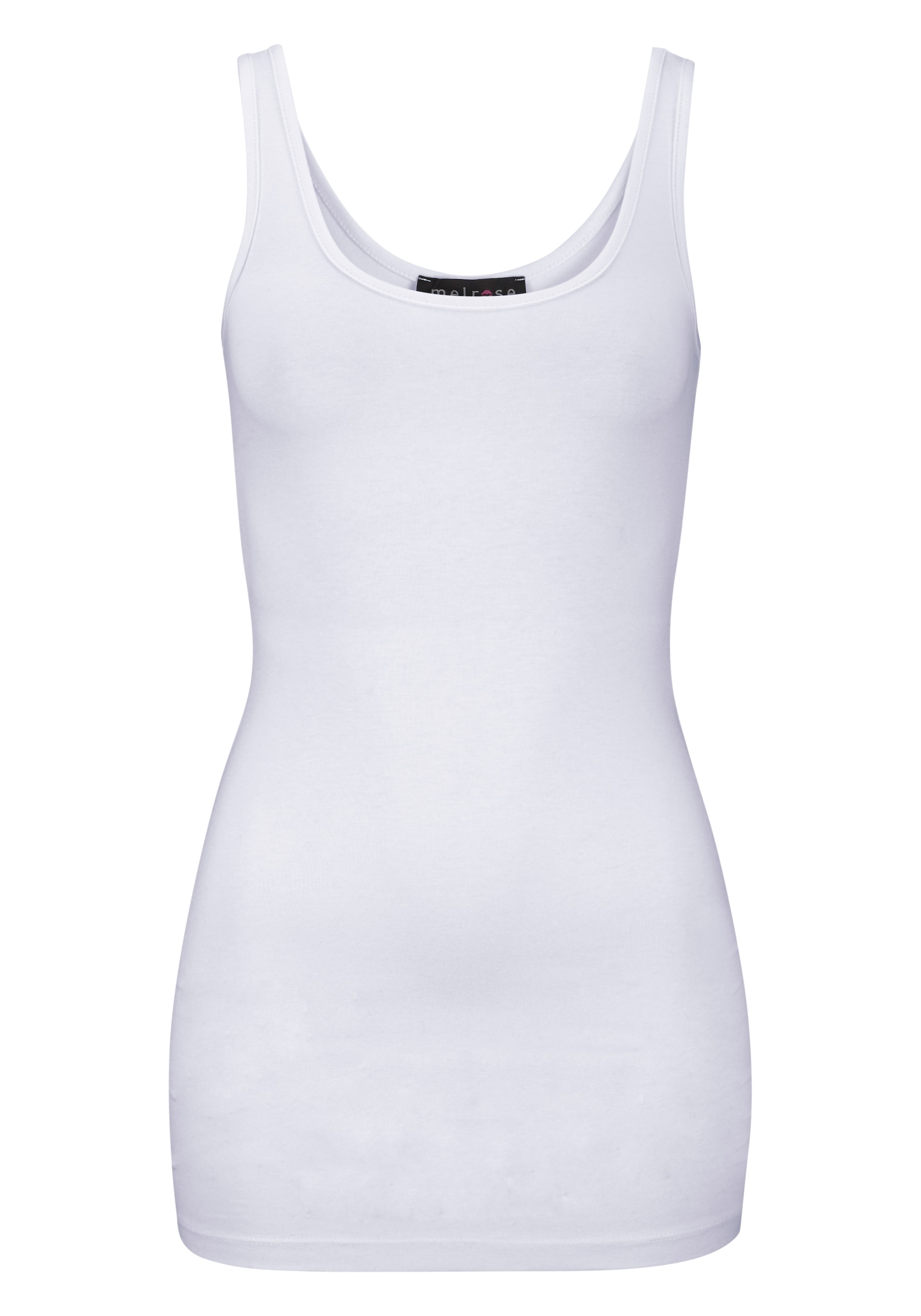 Melrose Longtop, 2 Stk. mit dezentem Glitzer-Logo am Rücken