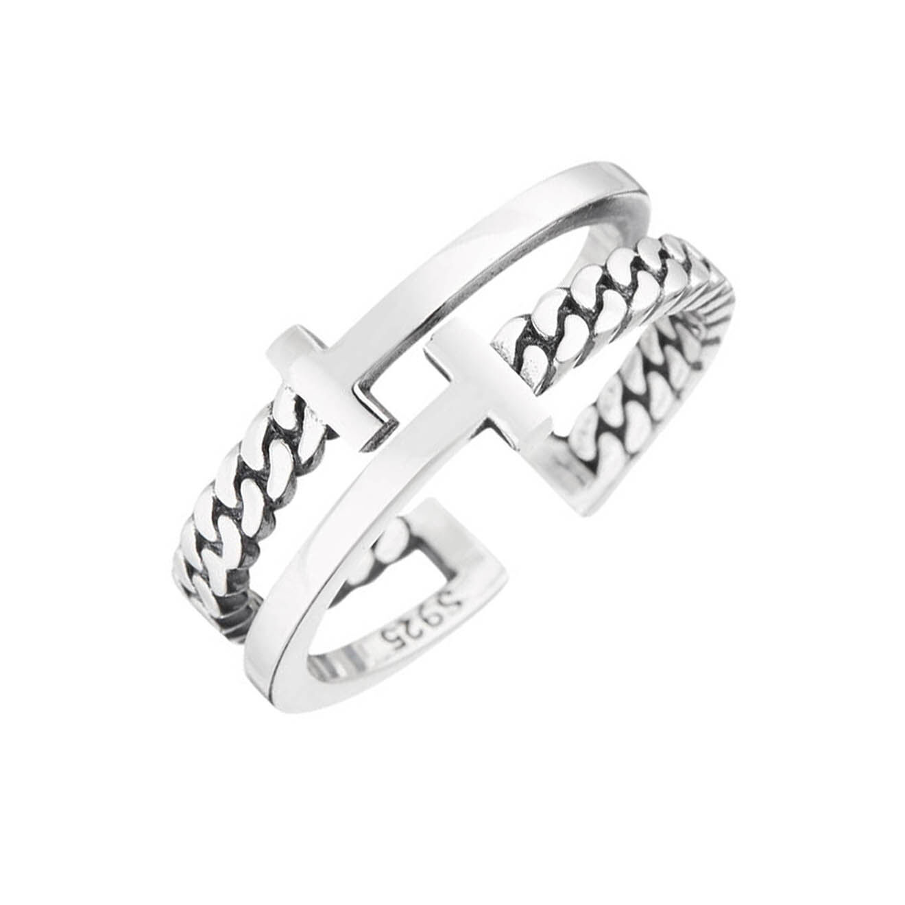 Jacobson Bague ajustable Yony en Argent